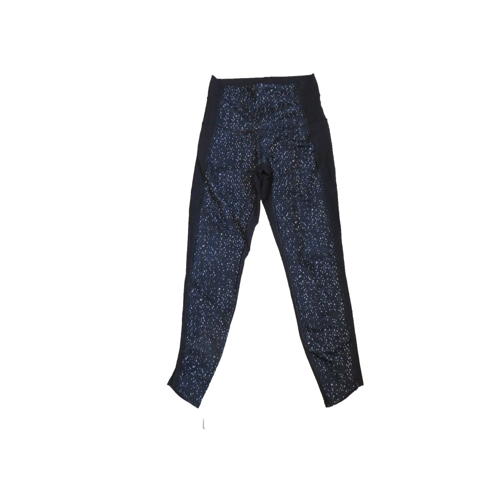 Lululemon Size 6 Leggings Gym Yoga Pants Black Speckled White‎ Front Panel